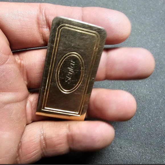 Vintage Gold Tone Money Clip Engraved "SKYLAR" 2" × 1" Unbranded - Picture 6 of 8